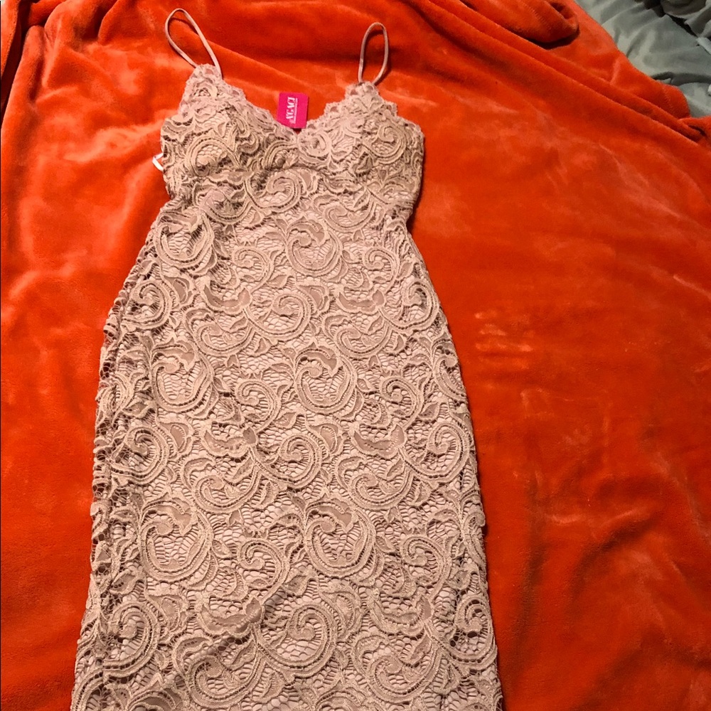 Pink midi dress
